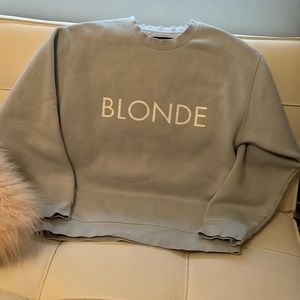 Brunette the Label ladies sweatshirt size S/M pale blue